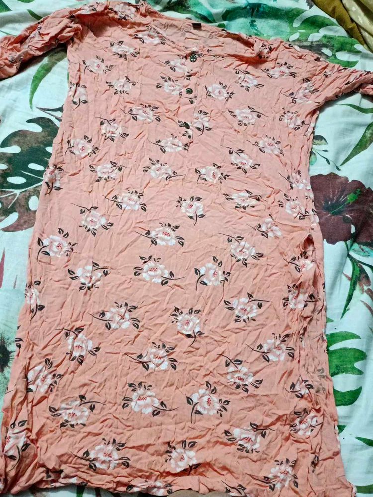 Peach Color Kurta