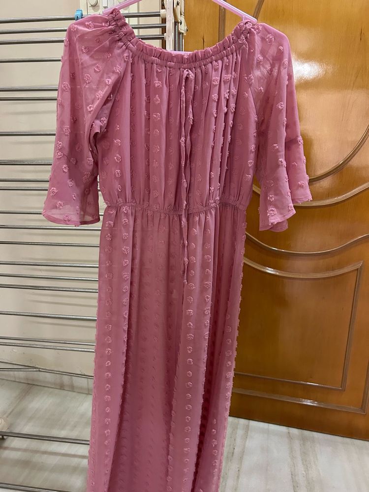 Pink Off-Shoulder Top-Dress