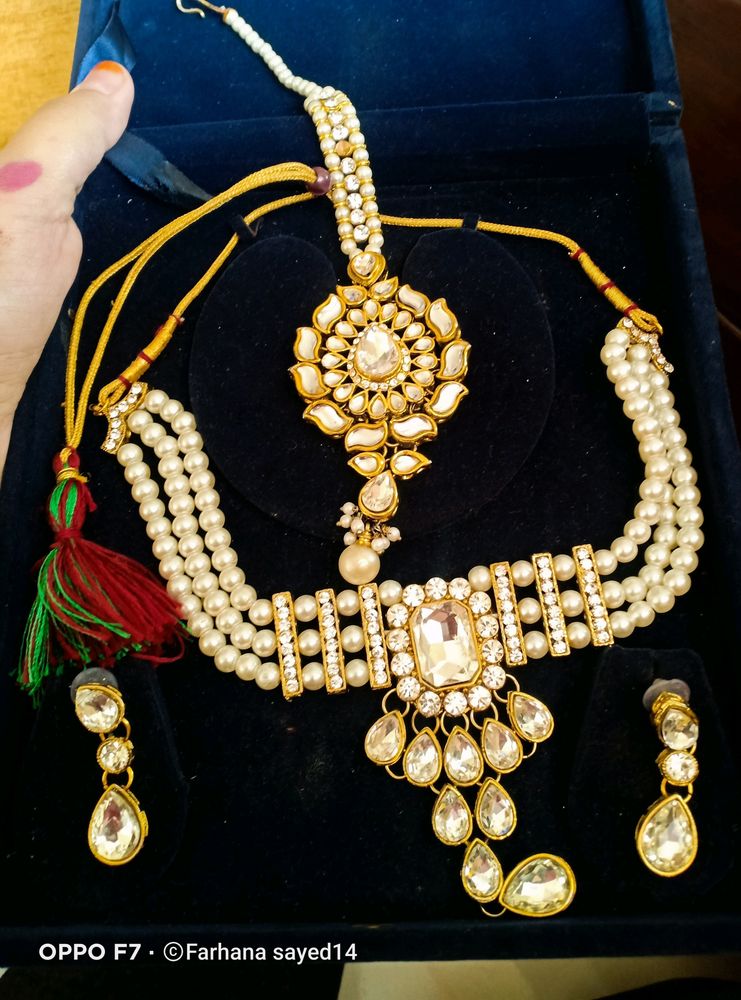 Pakistani Pearl Necklace Set