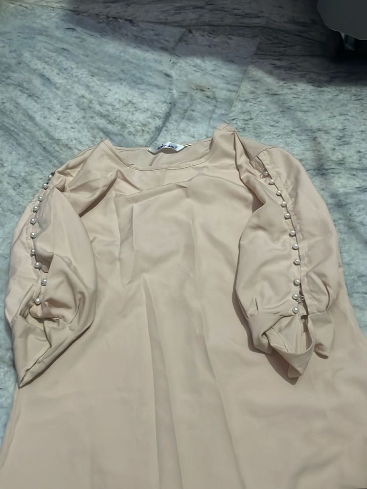 Elegant Pearl Sleeve Blouse