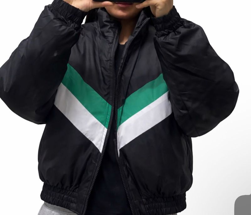 Stylish Chevron Puffer Jacket