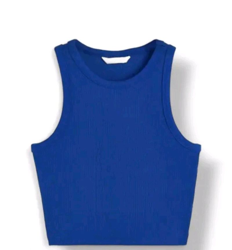 Tank Crop Top Round Neck