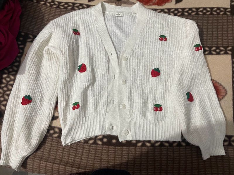Cute Cardigan With 🍒 On It.