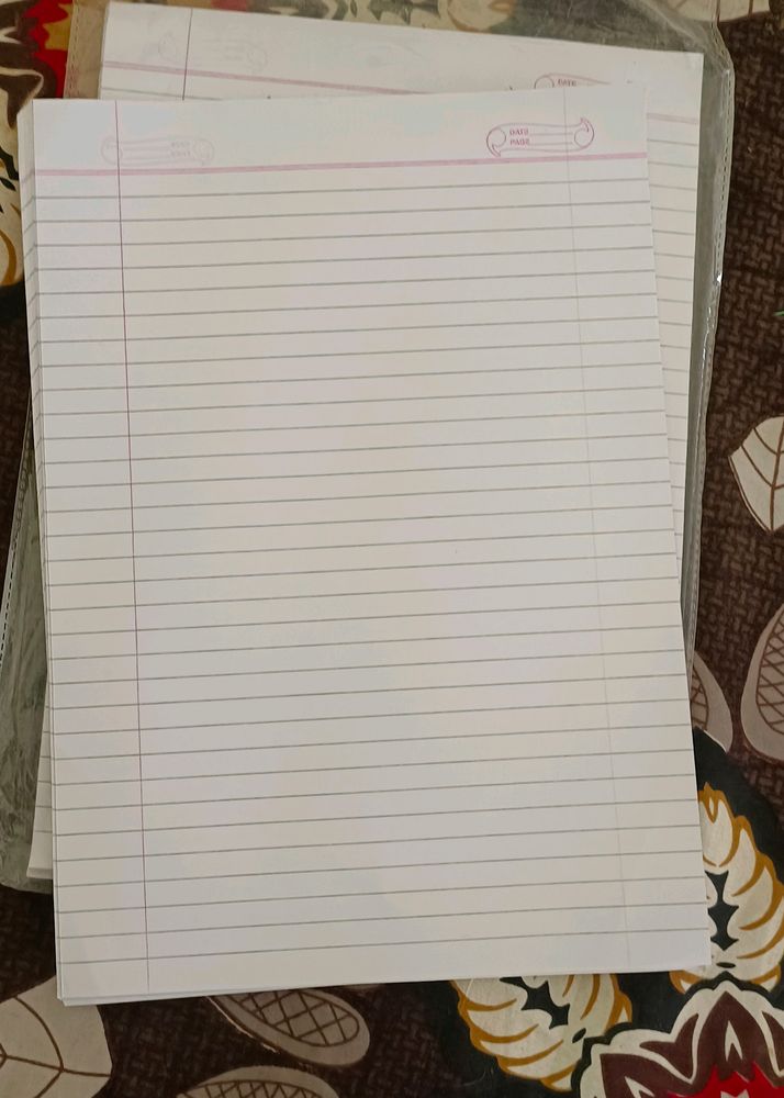 Both Side Ruled Assignment Paper, A4 Size Lined Paper