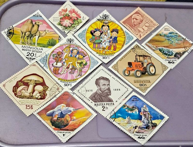 11 DIAMOND SHAPED STAMPS