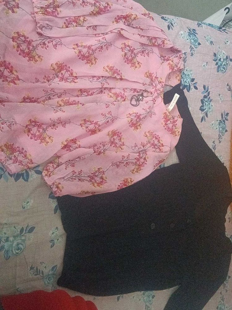 Floral Top &amp; Cardigan Set