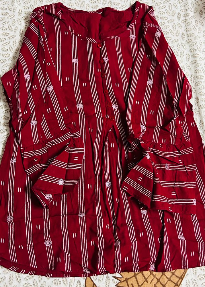 Red Casual Top