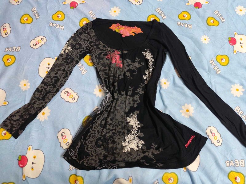 Fitted Gothic Full sleeve Tshirt