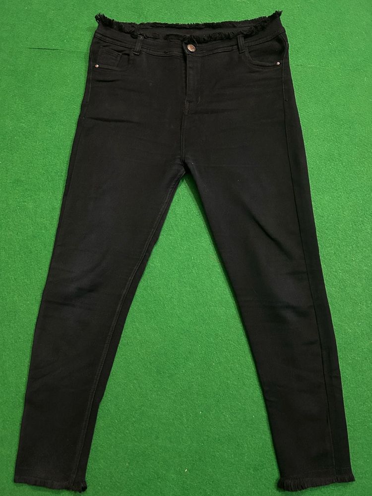 Black High Raise Denim Jeans