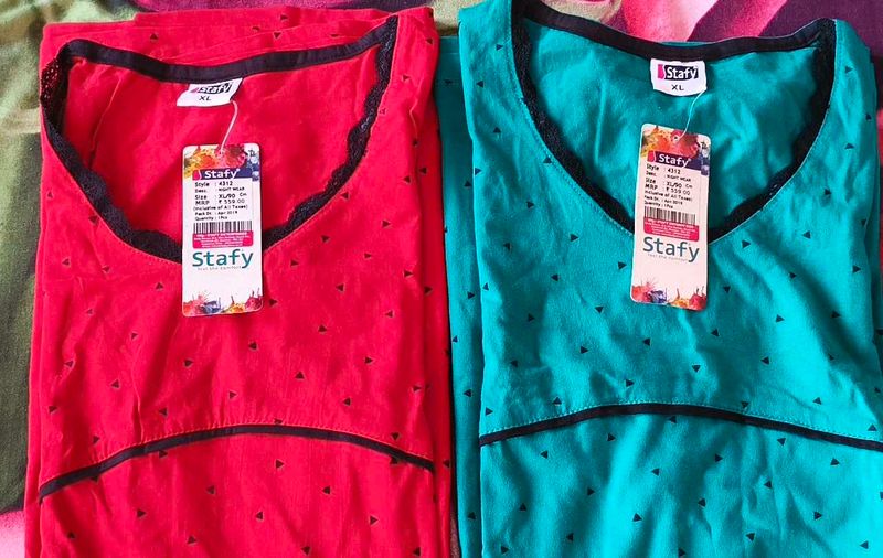 combo of 2 brand new short Polka dots nighty