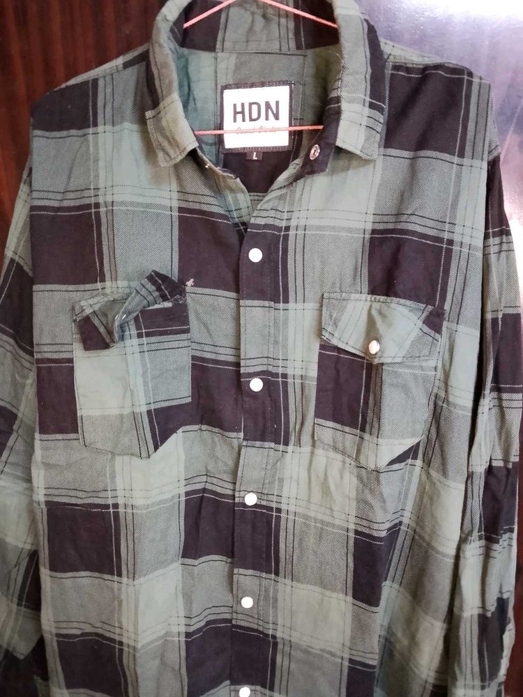 Checked Green Shirt