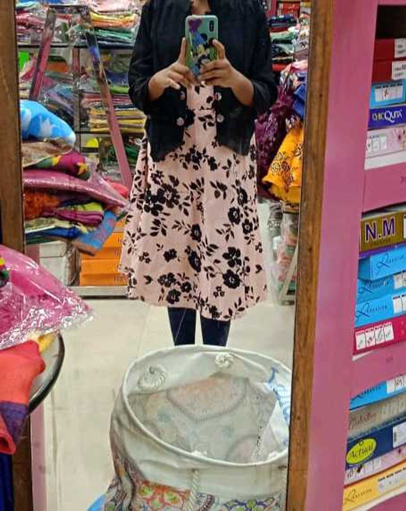 Combo Offer Floral Press With Black Jacket