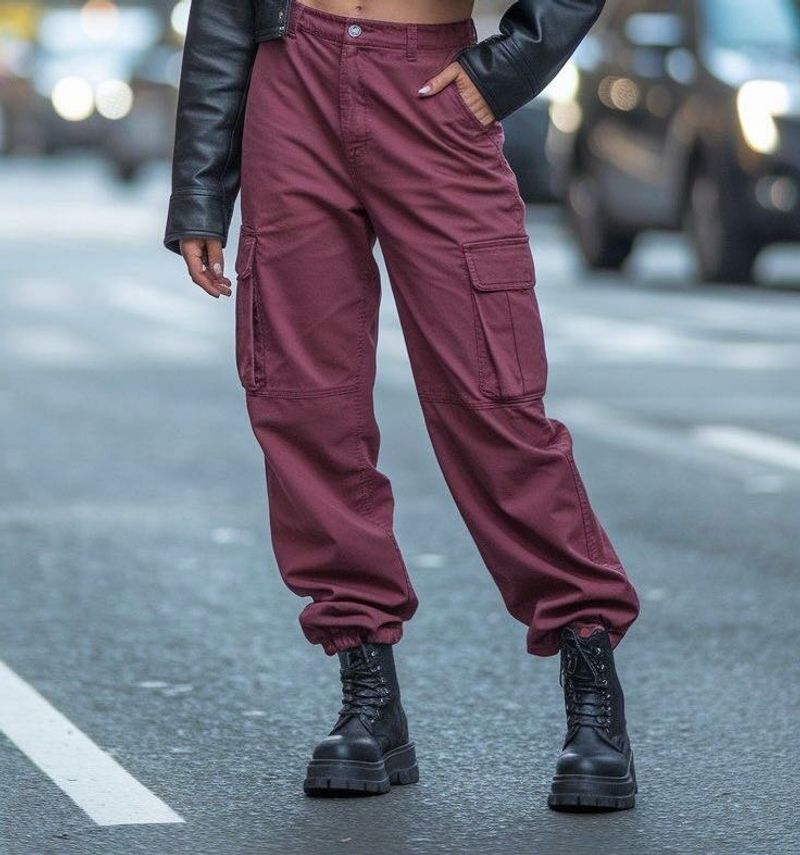 Burgundy Cargo Pants
