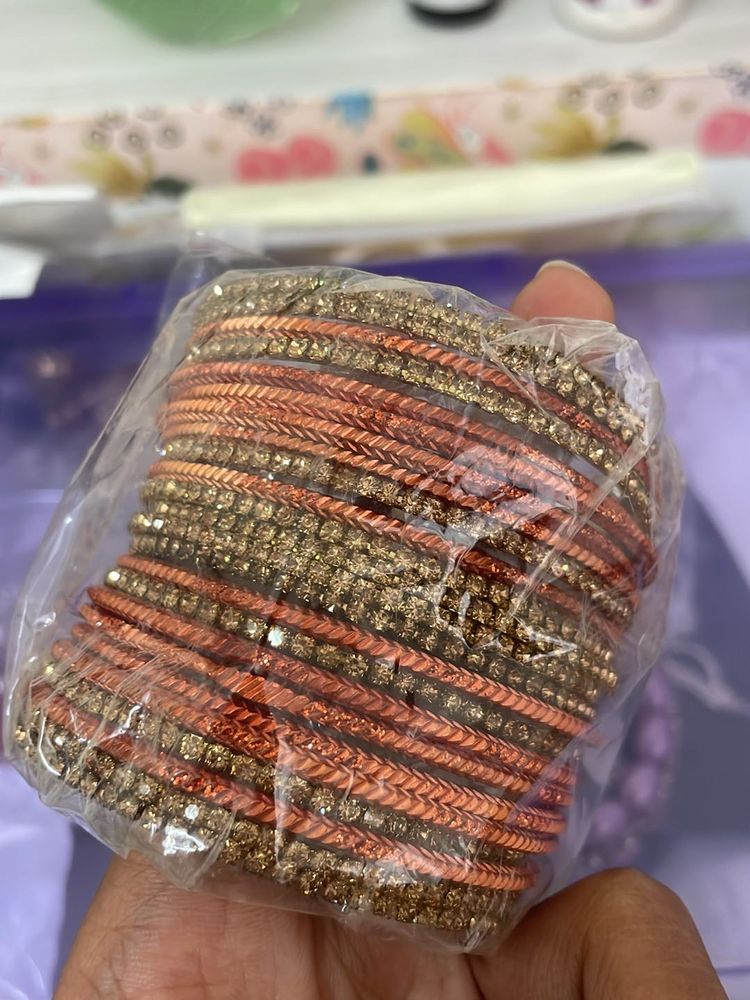 Orange &amp; Golden Bangles