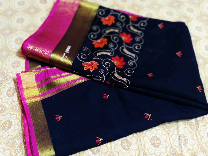 Handloom Silk Saree Ke Sath New Free Sare