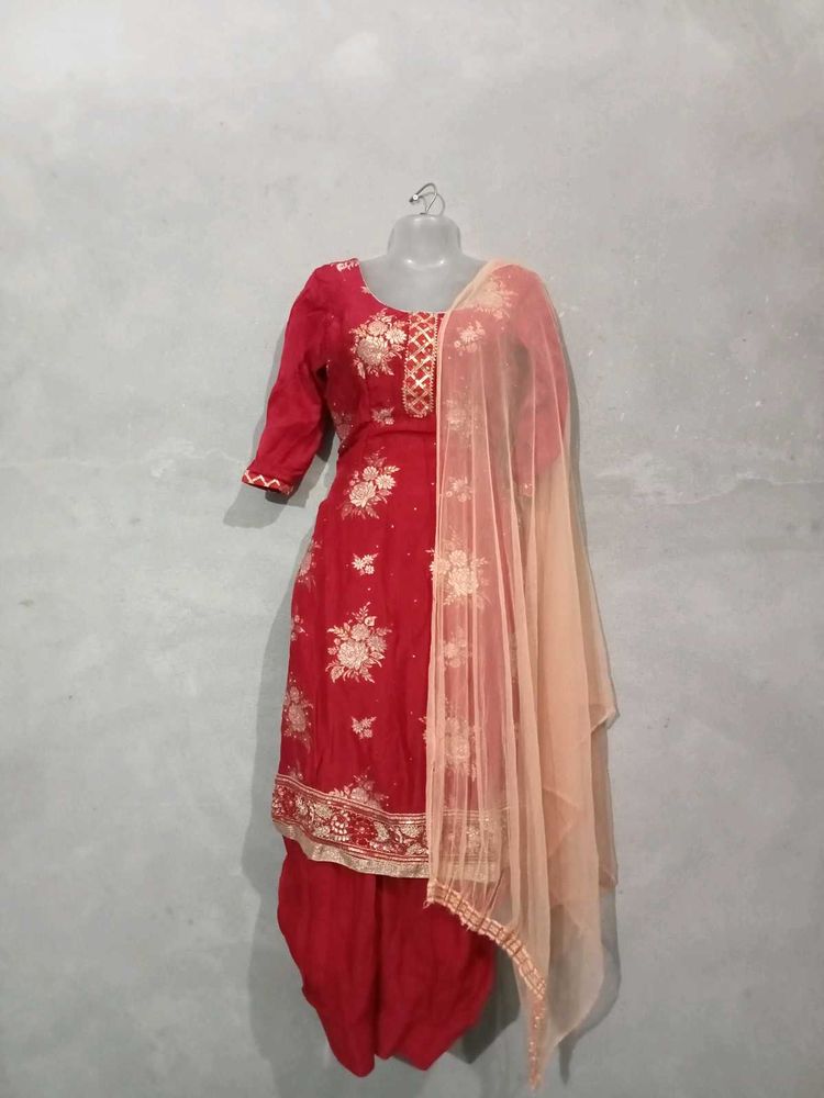 Rust Silk Salwar Suit