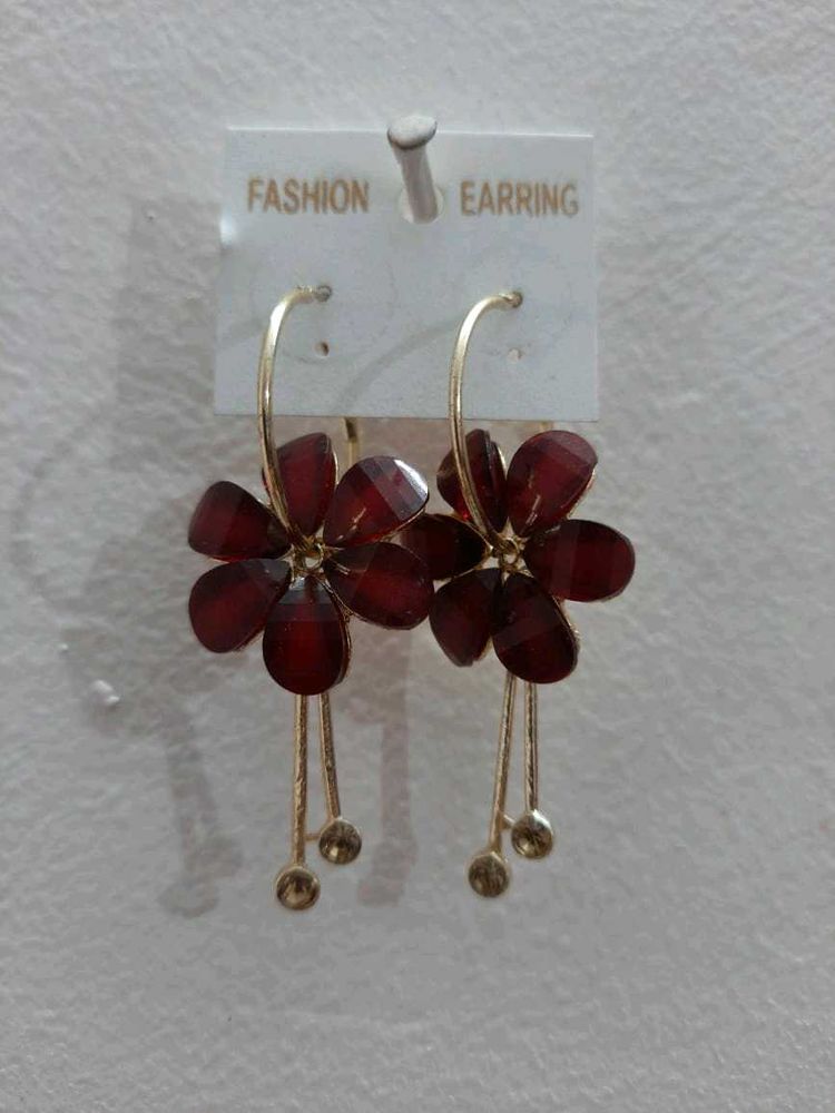 Aesthetic Flower Drop Earrings