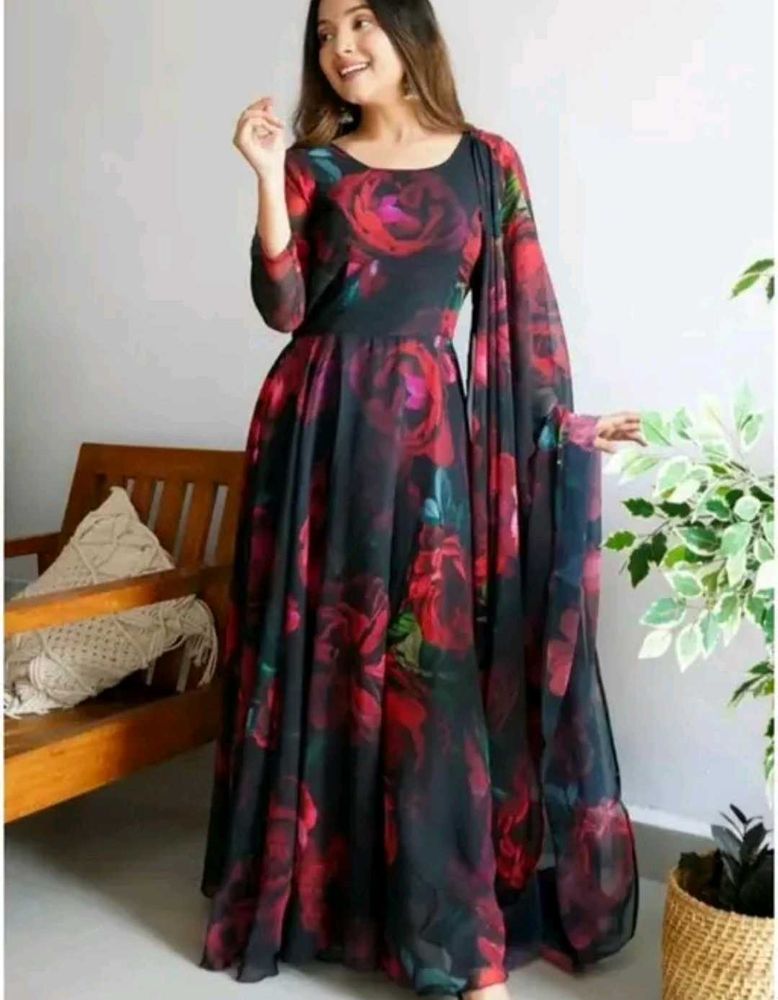 Floral Anarkali Gown