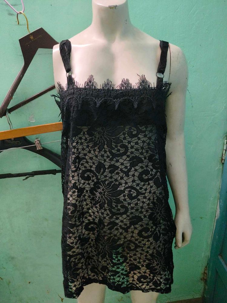 Black Lace Mini Dress