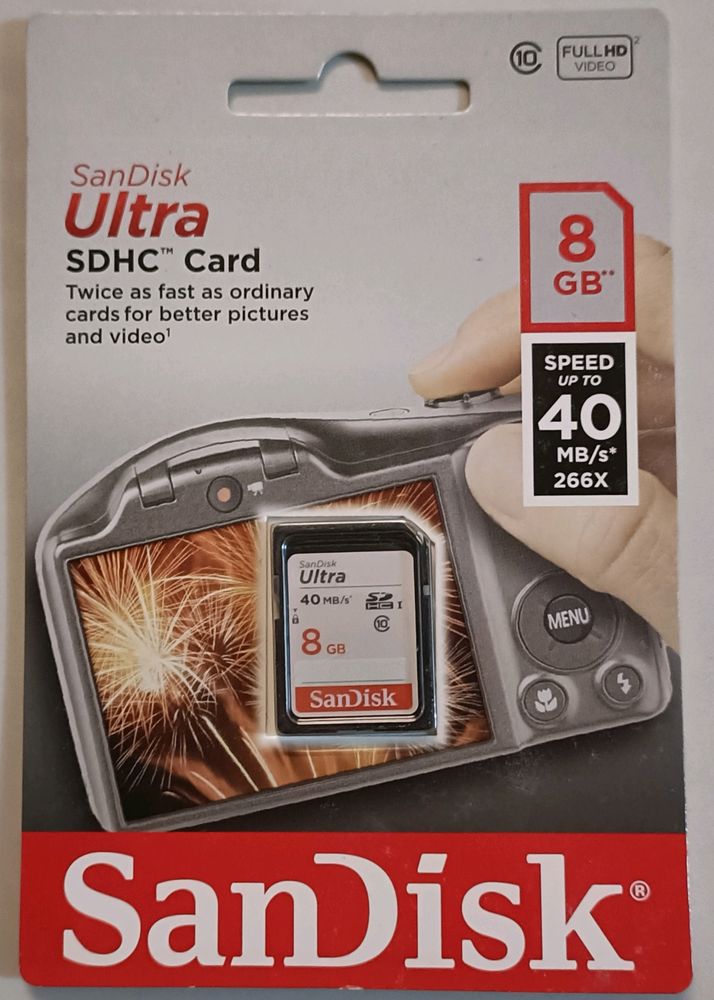 SanDisk Ultra SDXC 8GB 40MB/s Memory Card
