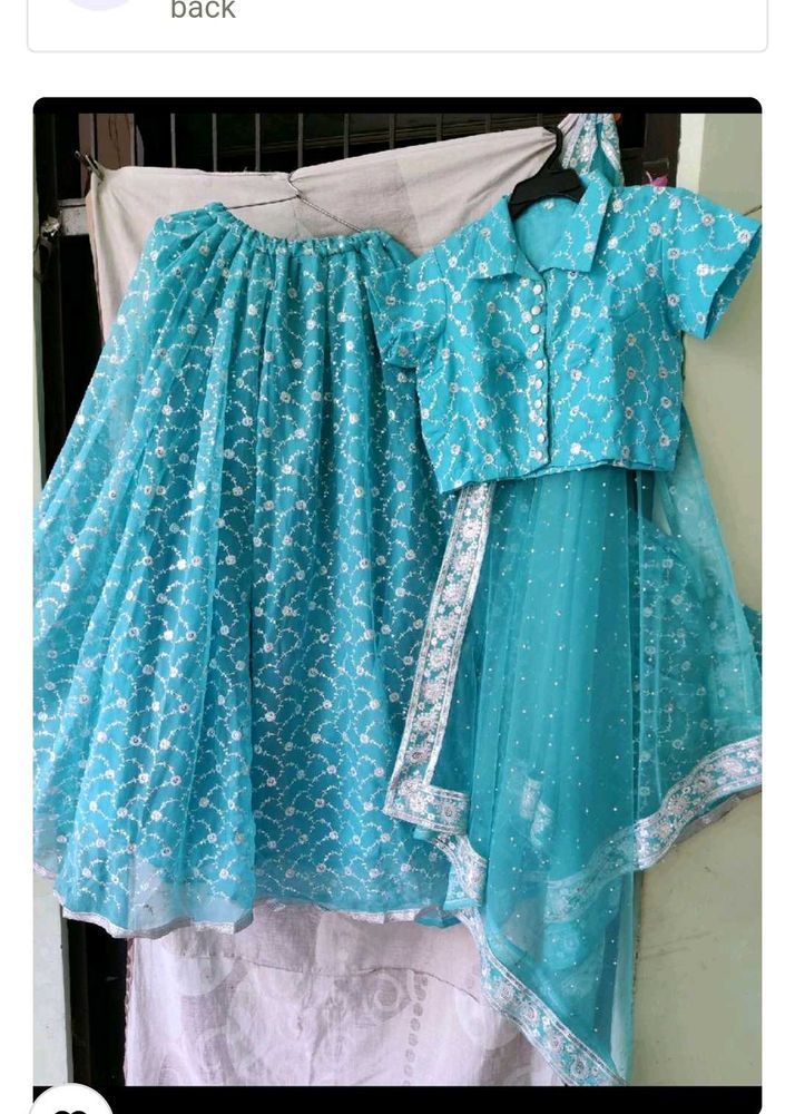 Teal Floral Sequin Fabric