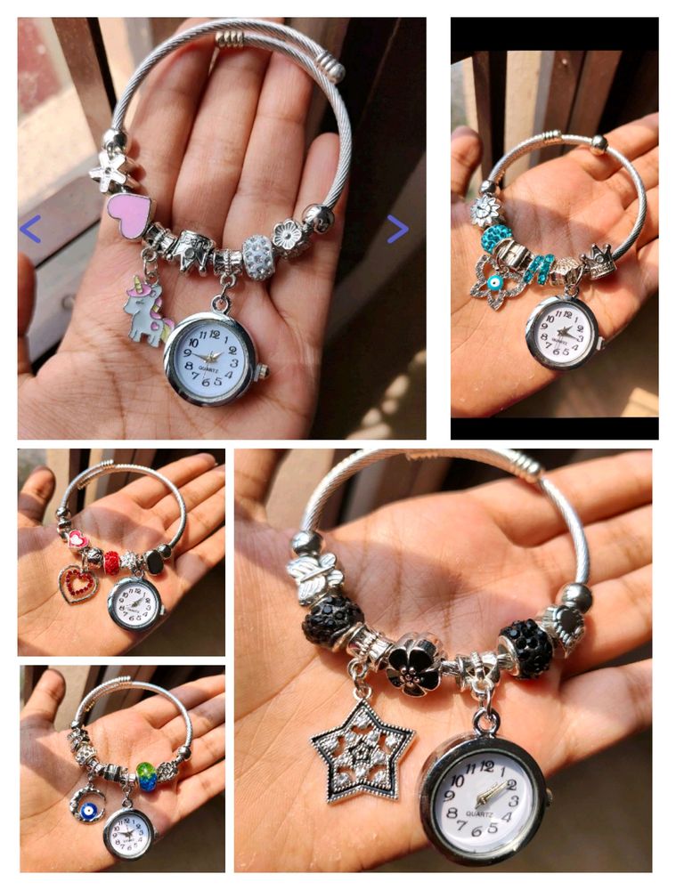 Korean Pandora Charm Bracelet With Watch