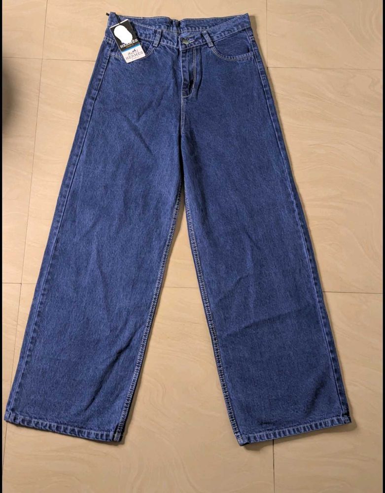 Wide Leg Denim Jeans