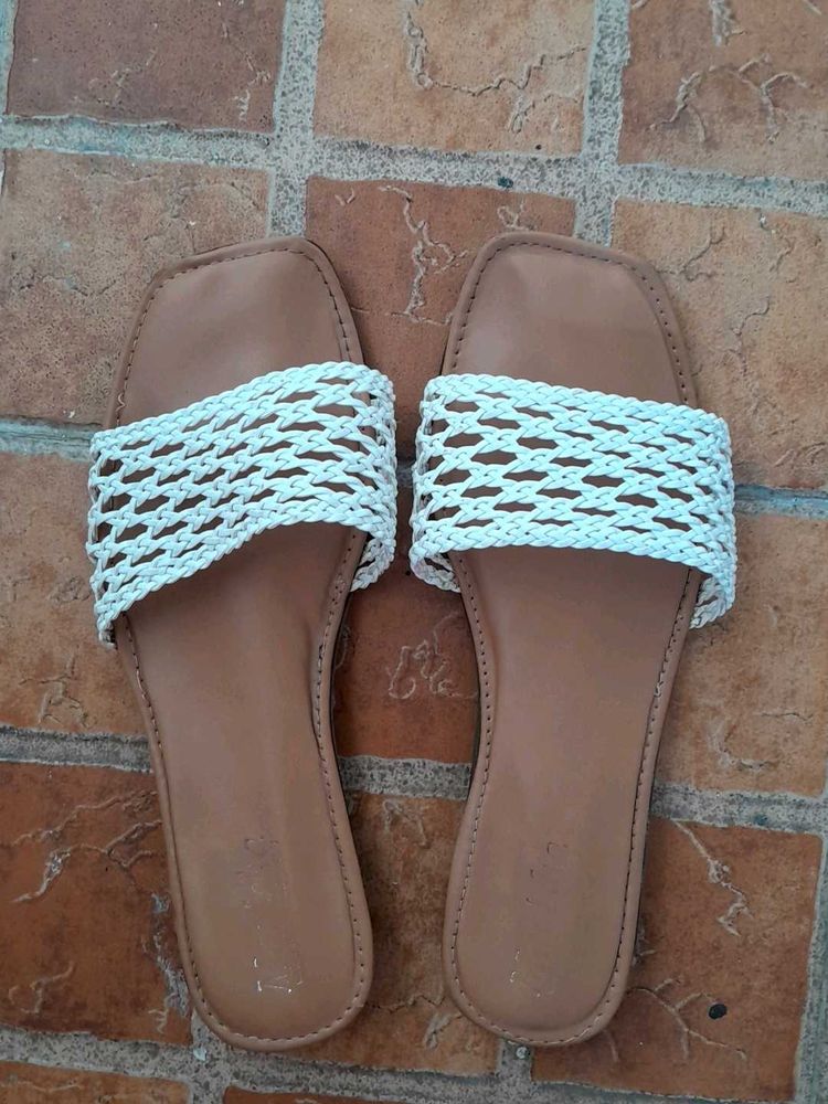 Stylish White Flats