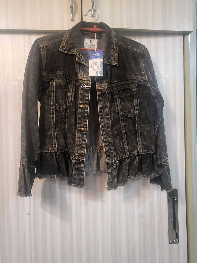 Peplum Denim Jacket