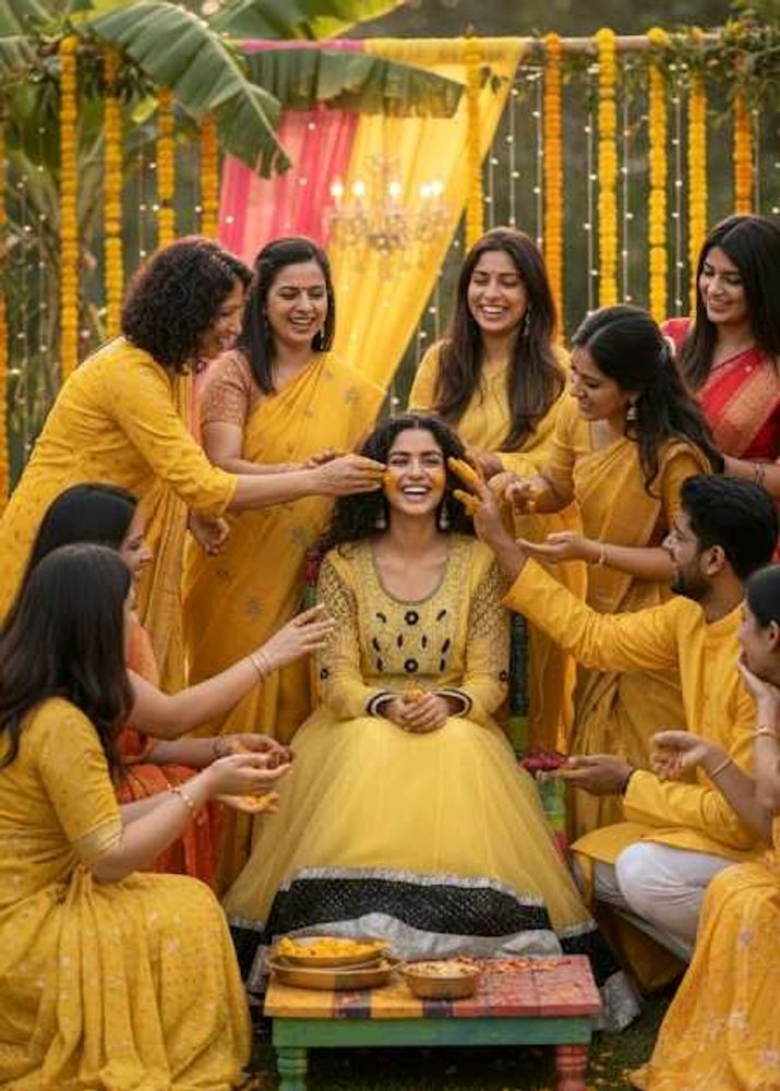 Haldi Wedding Function Gown