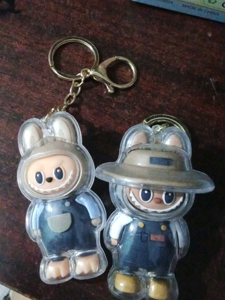 Cute Labubu Keychain Set