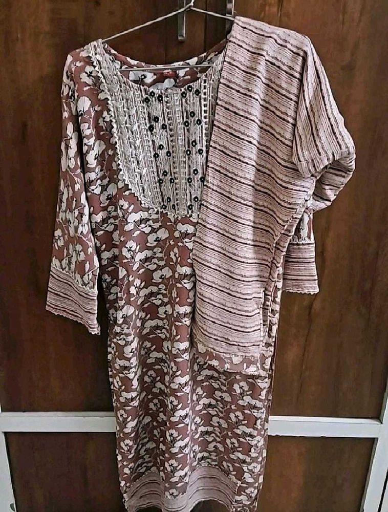 Cotton Rayon plazoo suit
