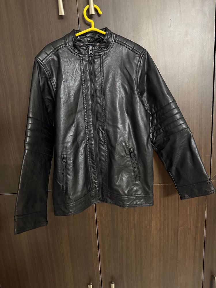 Black Faux Leather Jacket