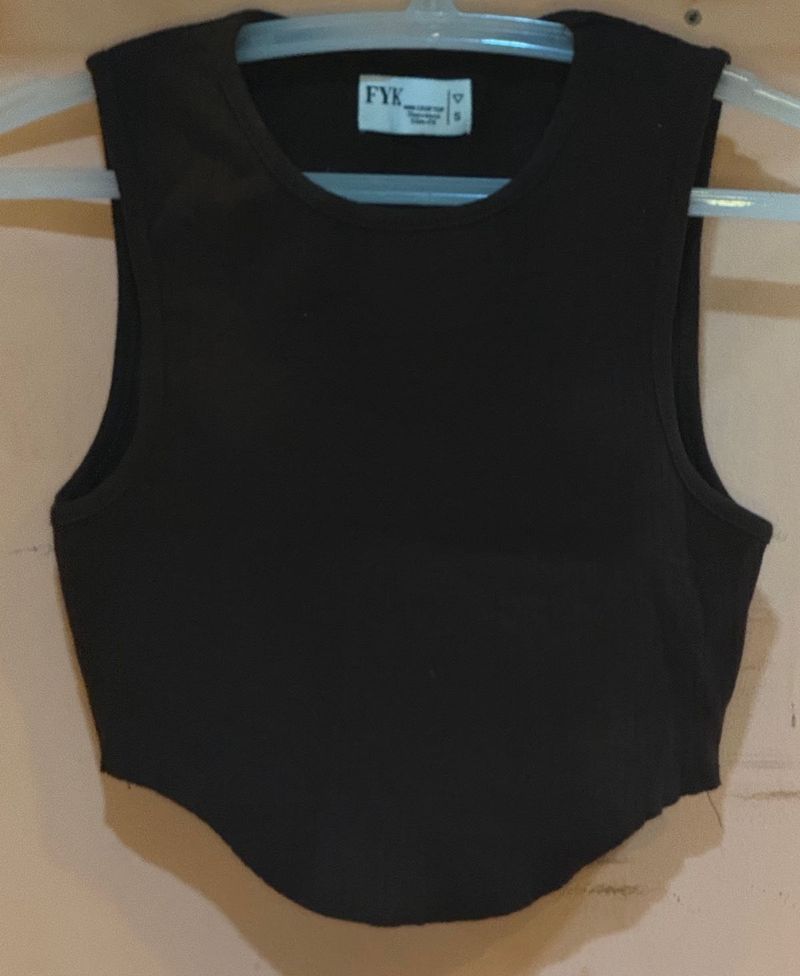 Sleeveless coffee brown top