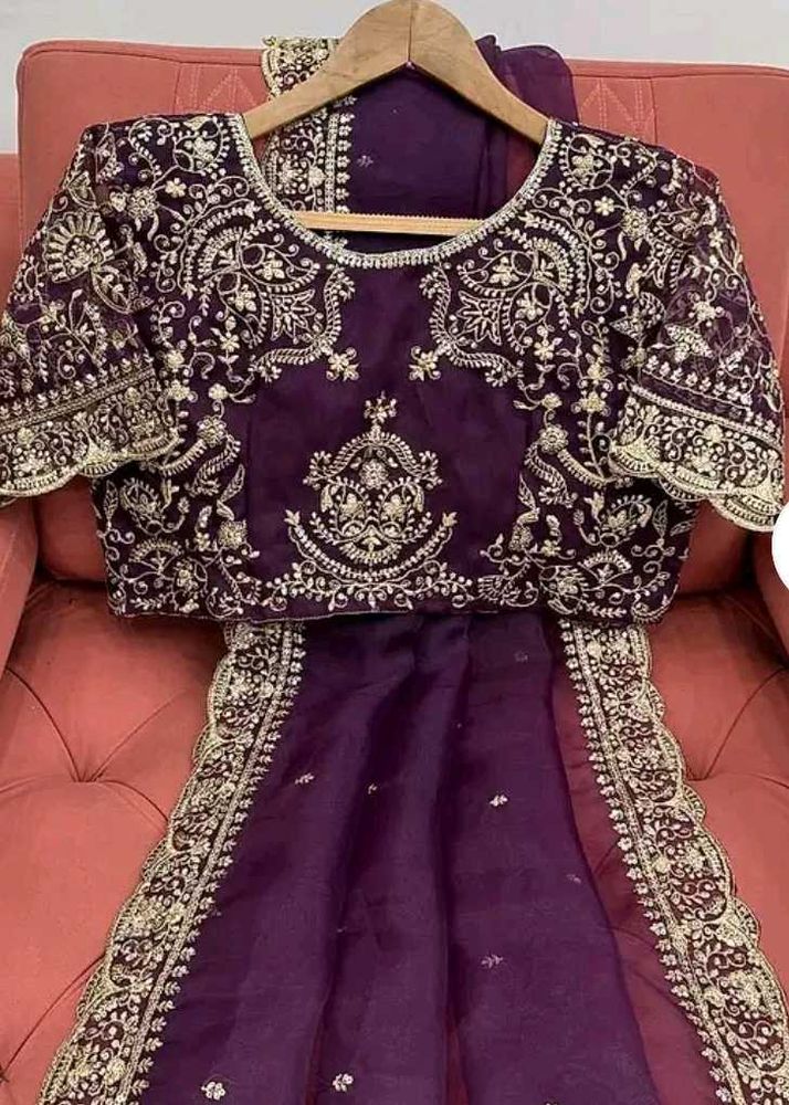 New Organza saree with designer blouse piece