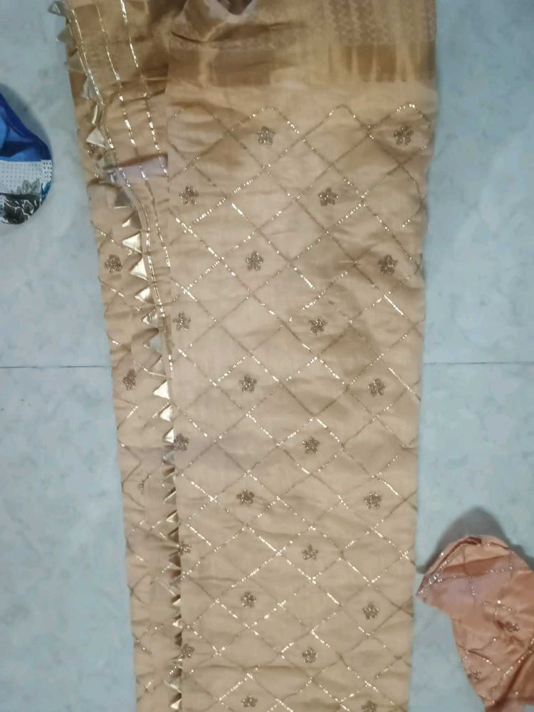 Gotta Saree  With Stitched Boluse