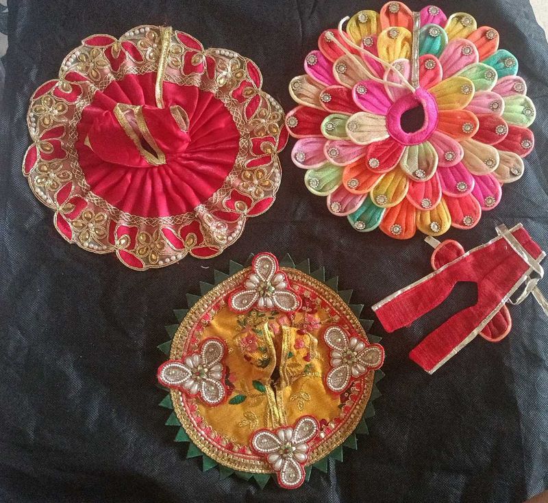 Designer Dress Set for Kanha - Combo of 3 pcs.