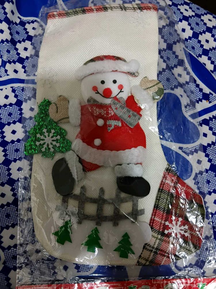 Festive Snowman Christmas Stocking