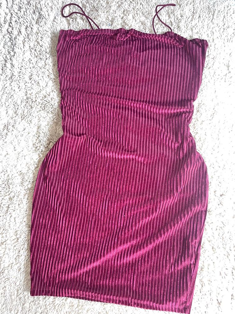 SHEIN marroon mini dress, XS
