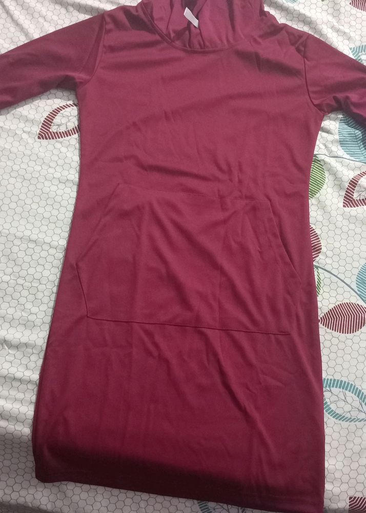 Brand New Red Hoodie Bodycon