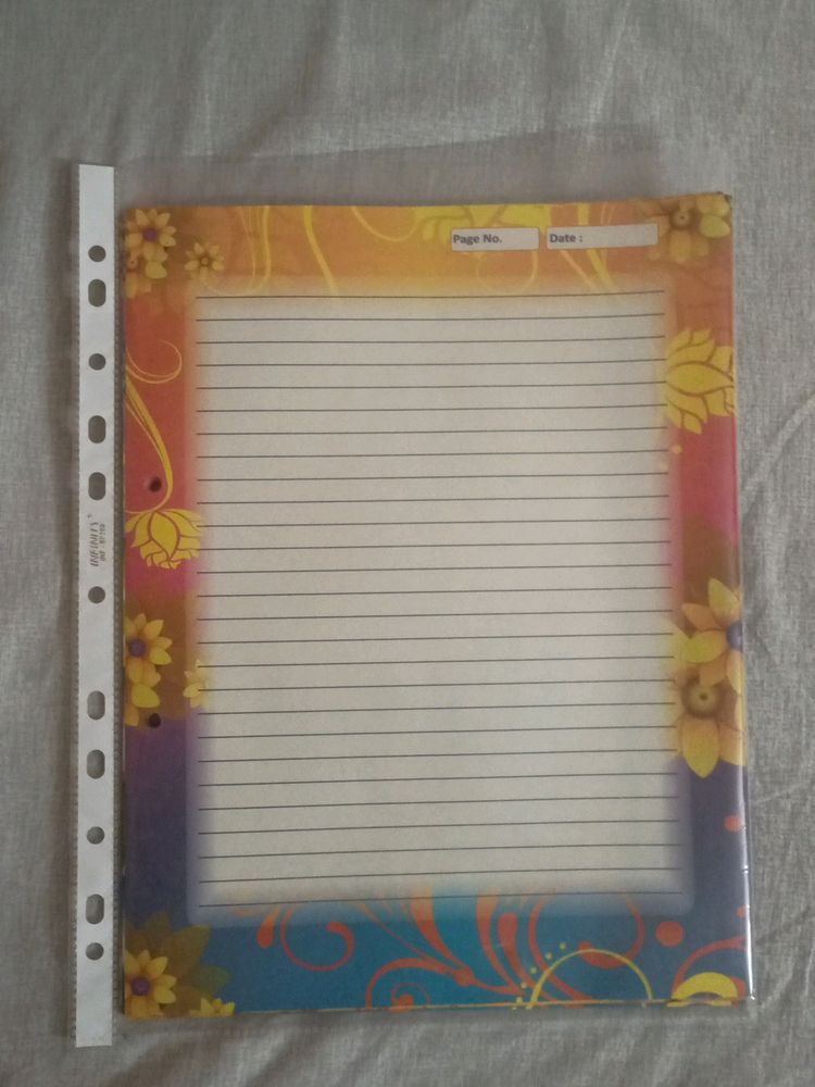 A4 Size One Side Ruled Sheet (Pack of 34 sheets)