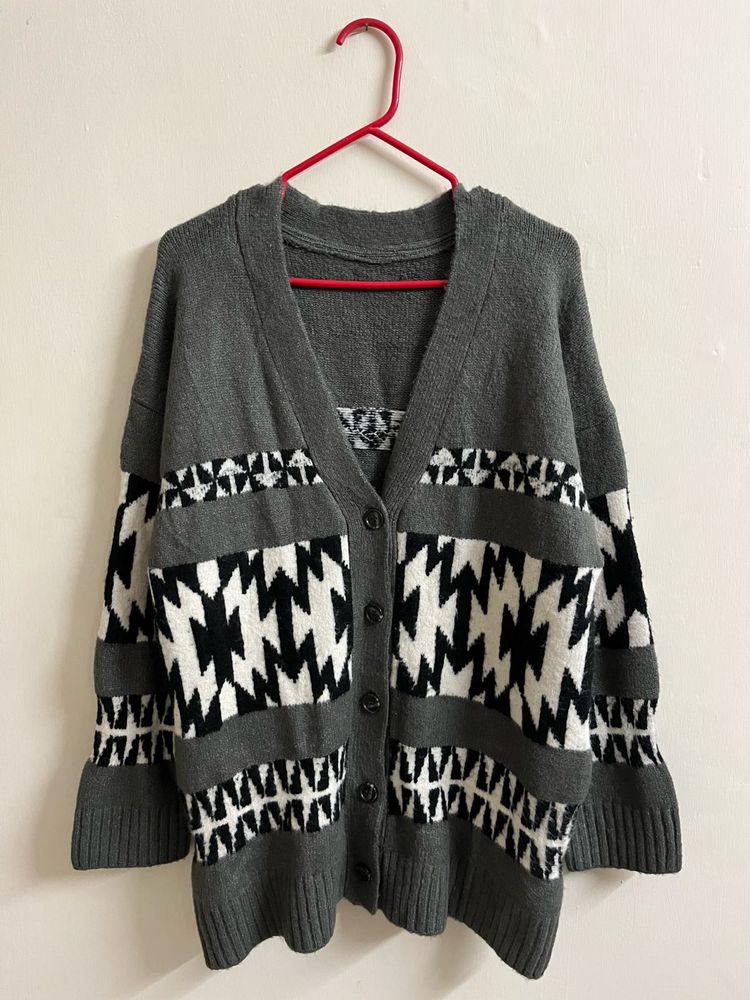 Korean V Neck Pullover Cardigan Sweater For Women