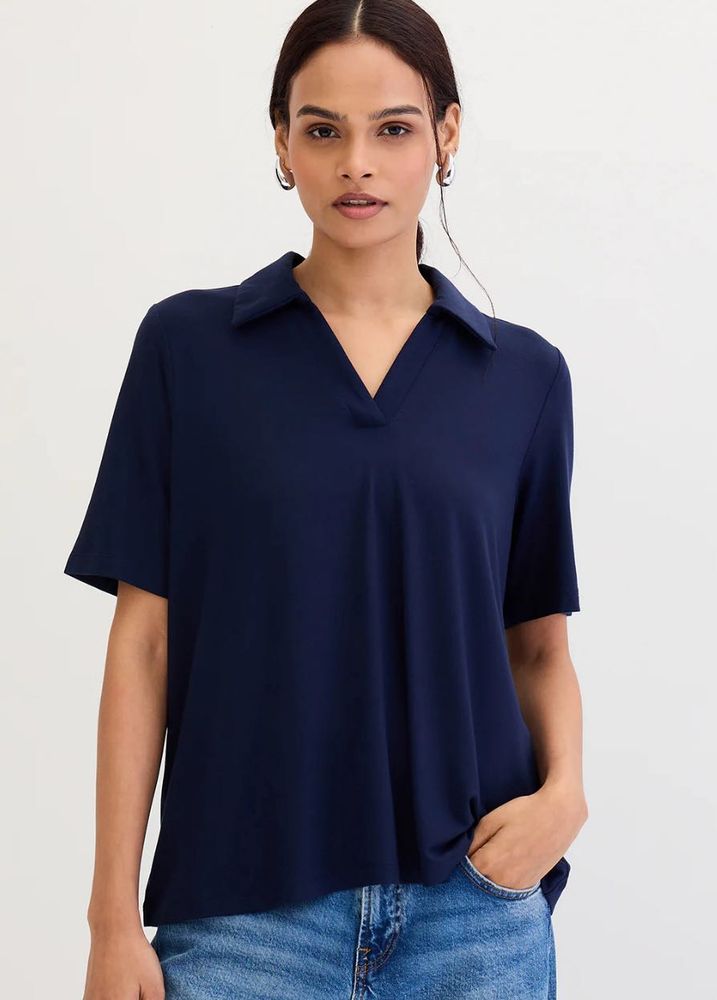 Knitted Polo Top For Women
