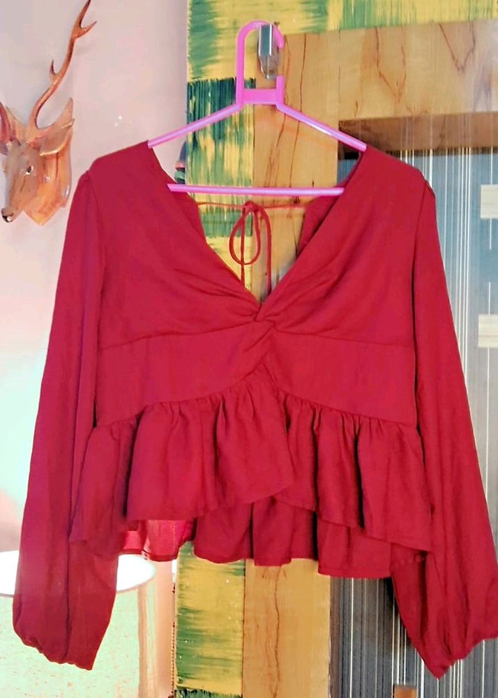 Peplum Crop Top