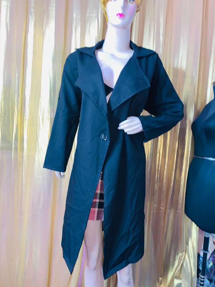 Chic Black Trench Coat