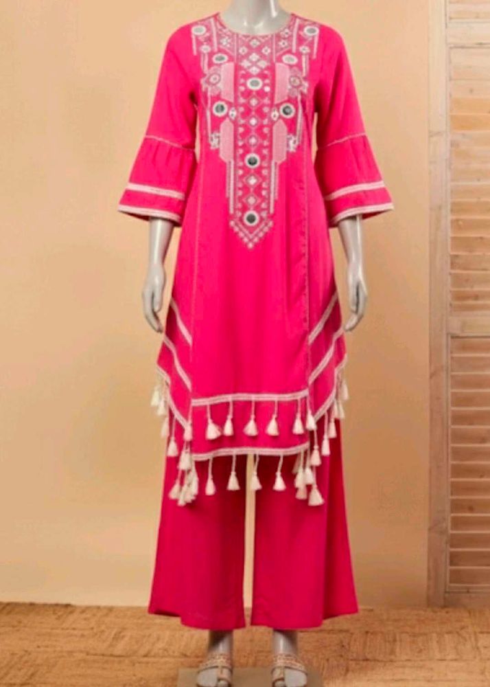 Embroidered Kurta Palazzo Sets