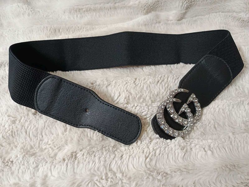 Black Belt With Silver Buckle