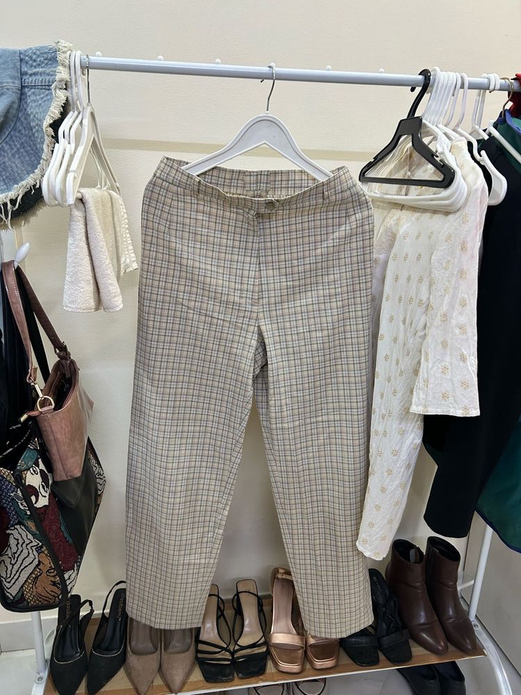 Vintage Plaid Trousers