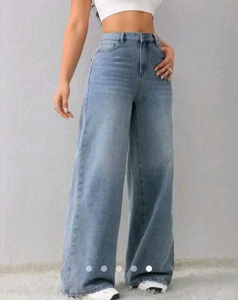 Wide Leg Denim Jeans