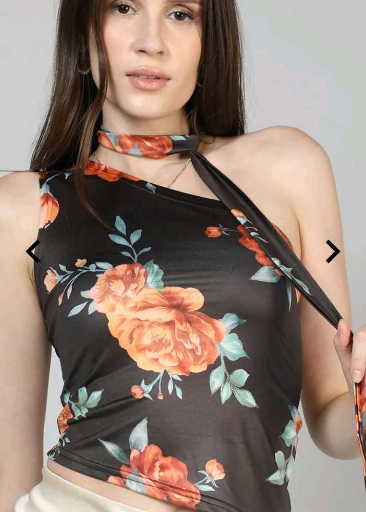 Floral One-Shoulder Top
